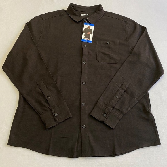 32 Degrees Men's Long Sleeve Button-Up Shirt, Brown, Large NWT - Picture 8 of 16